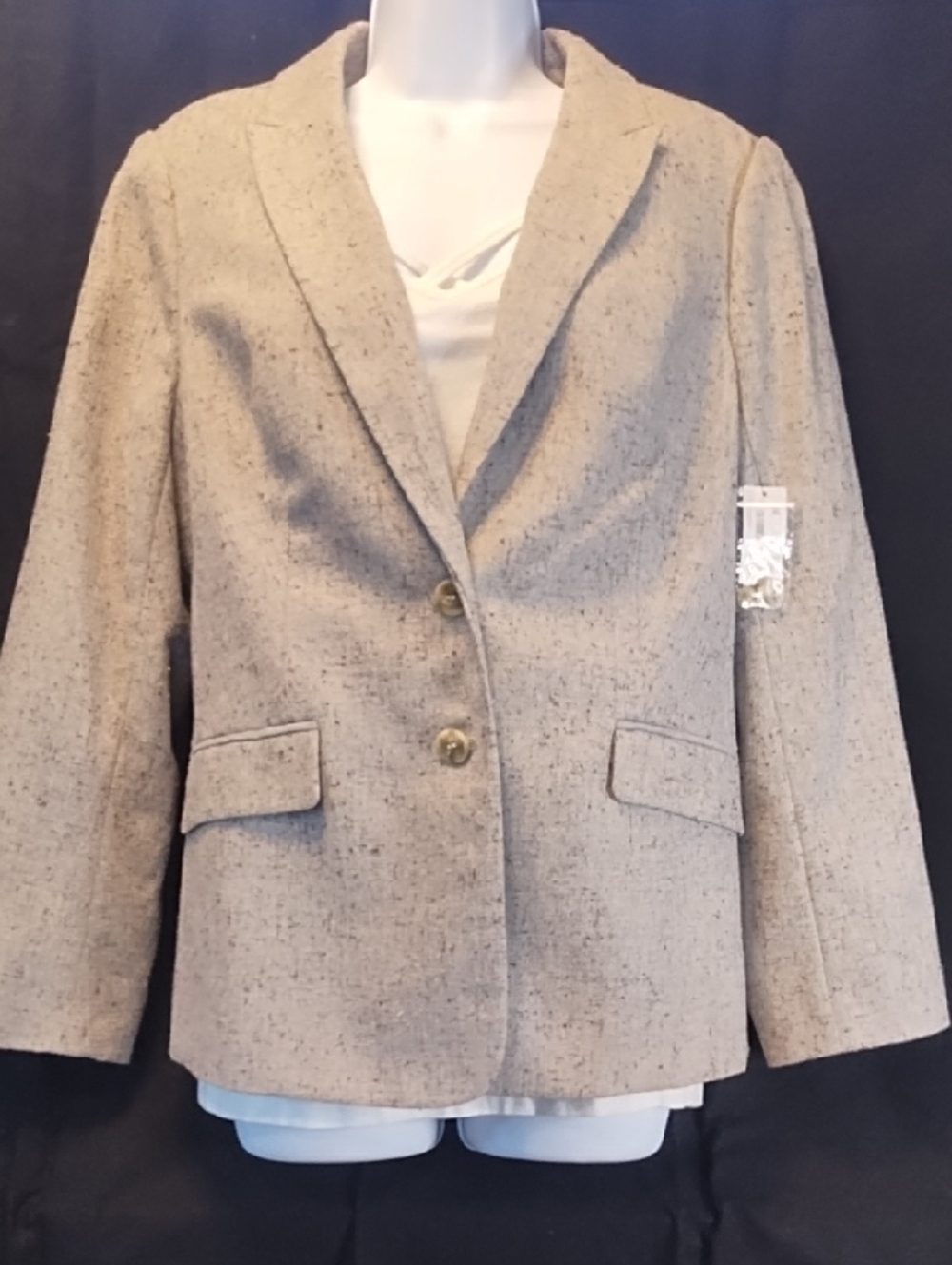 The Limited NWT  XLarge Tweed GrayTwo-Button Blazer Jacket